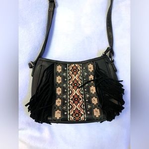 👜Handmade Fringe Leather Purse👜Native American Theme